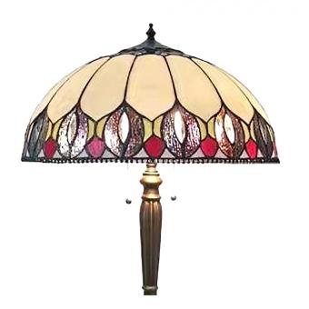 Tiffany Vloerlamp 6178 Ø 50x157 cm Geel Bruin Glas Rond