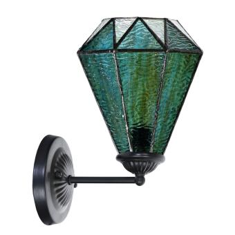 Tiffany wandlamp zwart met Arata Green