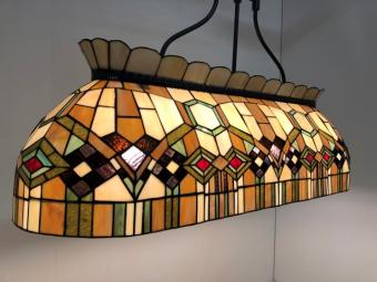 Tiffany biljartlamp leestafellamp Geo