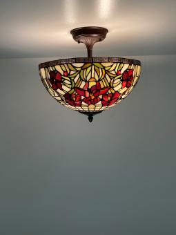 Tiffany plafondlamp Malta 40 Flow