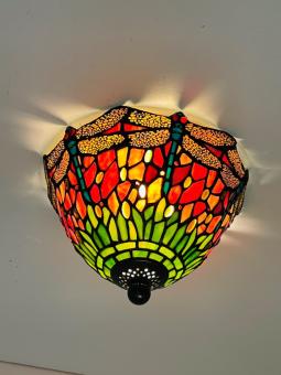 Tiffany Plafondlamp Ø25cm Dragonfly 8827-80