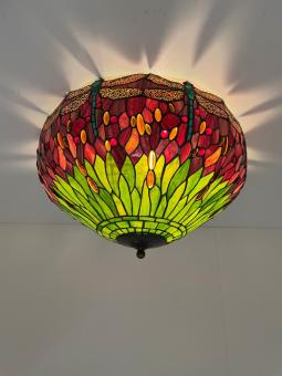 Tiffany plafondlamp Ø60cm Dragonfly 80