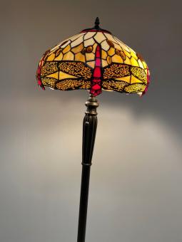 Tiffany vloerlamp Ø40cm Beige Dragonfly 5951