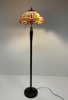 Tiffany vloerlamp Ø40cm Beige Dragonfly 5951